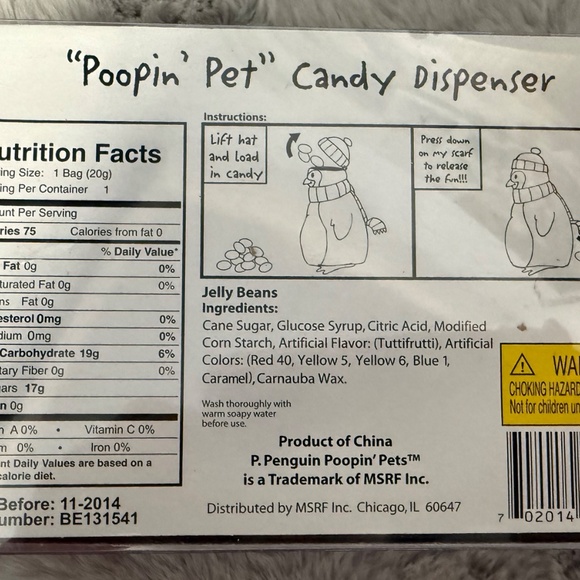 Penguin Candy Dispenser "Poop Happens" NOS Never opened! - Picture 2 of 2